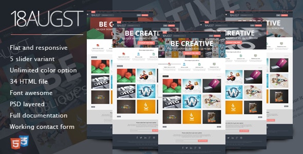 18augst Flat and Responsive Portfolio Gallery by 99webpage