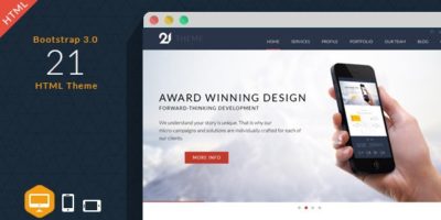 21 - Corporate & Business HTML Theme by xvelopers