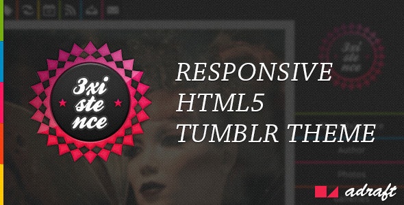 3xistence - Responsive Tumblr Theme by adraft