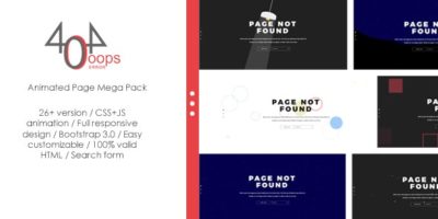 404 - Animated Page Mega Pack by EXSYthemes