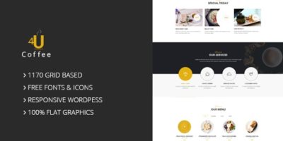4uCoffee – One Page PSD Template by vythemes