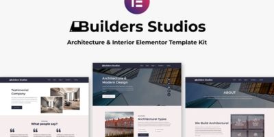 5Builders Studios - Architecture & Interior Elementor Template Kit by LUCKYSIGN