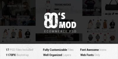 80’s MOD - eCommerce PSD Template by wwwebinvader