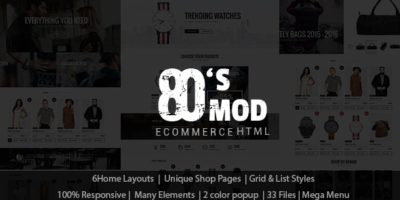 80's Vintage / Retro Styled Ecommerce Template by Jthemes