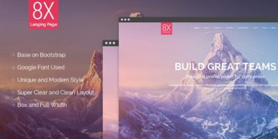 8X Super Landing Page by ThemeXengine