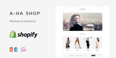 A-ha Clean & Minimal Shopify Theme (Sections Ready) by bootpify