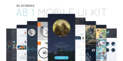 AB Part 1 - Mobile UI Kit by angelbi88