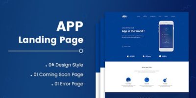 AD - App Landing Page by themecooker
