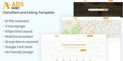 ADSHUNT – Classified and Listing Template by Smartit-Source