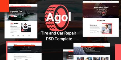 AGOL - Tire and Car Repair PSD Template by gicotech