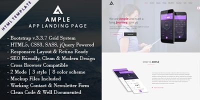 AMPLE - All In One App Landing Page by ravelweb