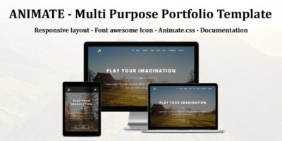 ANIMATE - Multi Purpose portfolio Muse Template by AwesomeThemez