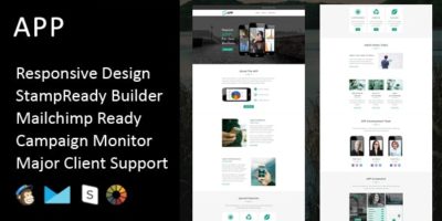 APP - Multipurpose Responsive Email Template + Stampready Builder by fourdinos