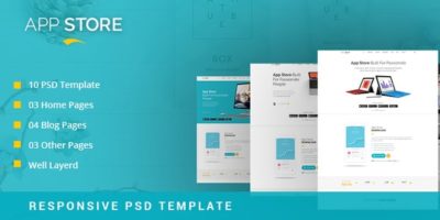 APP STORE - App Landing Page PSD Template by DuezaThemes