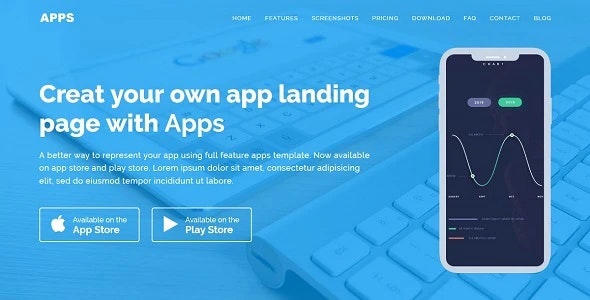 APPS - Responsive App Landing WordPress Theme by thematicwebs