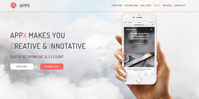 APPX_App Landing Page HTML by CreativeRacer
