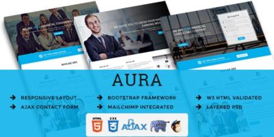 AURA - Multipurpose Responsive HTML Landing Pages by themetemplatedesign