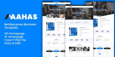 Aahas - Multipurpose Business Template by Designideaz
