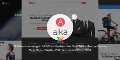 Aaika - Responsive Multipurpose Joomla Template by Nunforest