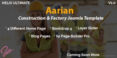 Aarian - Construction Responsive Joomla Template by codelayers