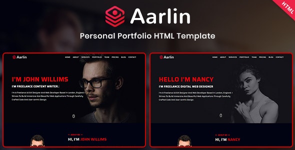 Aarlin - Portfolio Html Template by U-Touchdesign