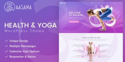 Aasana - Health and Yoga WordPress Theme by CreativeWS