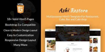 Aashi Restora - Multipurpose HTML5 Template For Restaurant