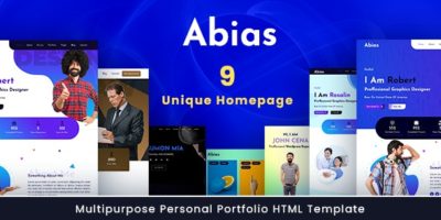Abias - Multipurpose Personal Portfolio HTML Template by webglib