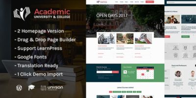 Academic - Education WordPress Theme by codeixer