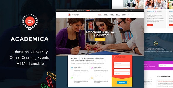 Academica - Educational HTML Theme by Pixity
