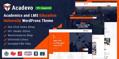Acadevo - Academics and Education LMS WordPress Theme by ThemetechMount