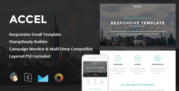 Accel - Responsive Email + StampReady Builder by LEVELII