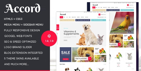 Accord - Pet Store Responsive Magento Theme by MagikCommerce