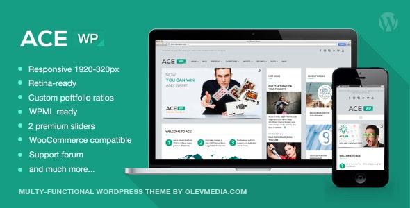 Ace — Responsive All Purpose Wordpress Theme by mopc76