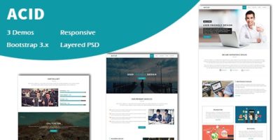Acid - Multipurpose Responsive One page HTML Template by fourdinos