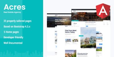 Acres - Real Estate Angular Template by androThemes