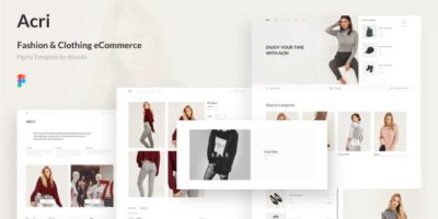 Acri - Fashion & Clothing eCommerce Figma Template by adveits