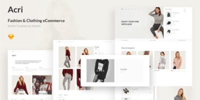 Acri - Fashion & Clothing eCommerce Sketch Template by adveits