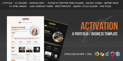Activation - a Business / Portfolio Template by HedgehogCreative