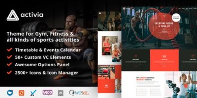 Activia - Gym and Fitness WordPress Theme by dynamicpress