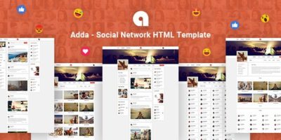 Adda - Social Network HTML Template by codecarnival