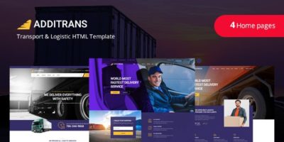 Additrans - Transport and Logistics HTML Template by ir-tech