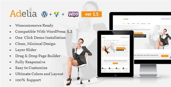 Adelia - Corporate Business WordPress Theme by kamleshyadav