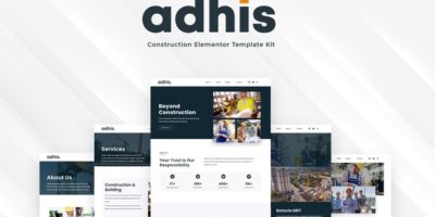 Adhis - Construction Elementor Template Kit by vultype