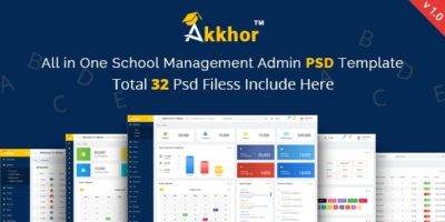 Admin - Akkhor School Management System PSD by PsdBosS