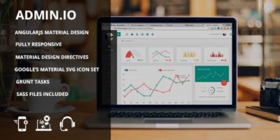 Admin.io - Responsive Material Design Dashboard by monkey_themes