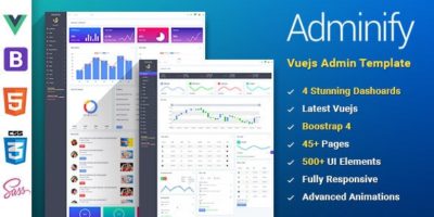Adminify - VueJS Bootstrap 4 Admin Template by IronNetwork
