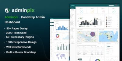 Adminpix - Bootstrap Admin Template Dashboard by thememinister