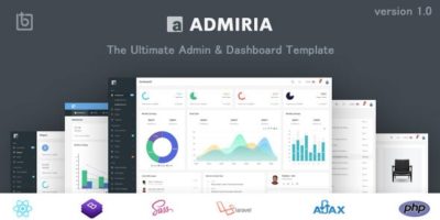 Admiria - The Ultimate Admin & Dashboard Template by Themesbrand