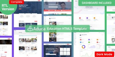 Aduca - Education HTML5 Template with Dashboard by TechyDevs